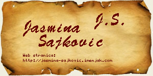 Jasmina Šajković vizit kartica